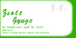 zsolt gyuge business card